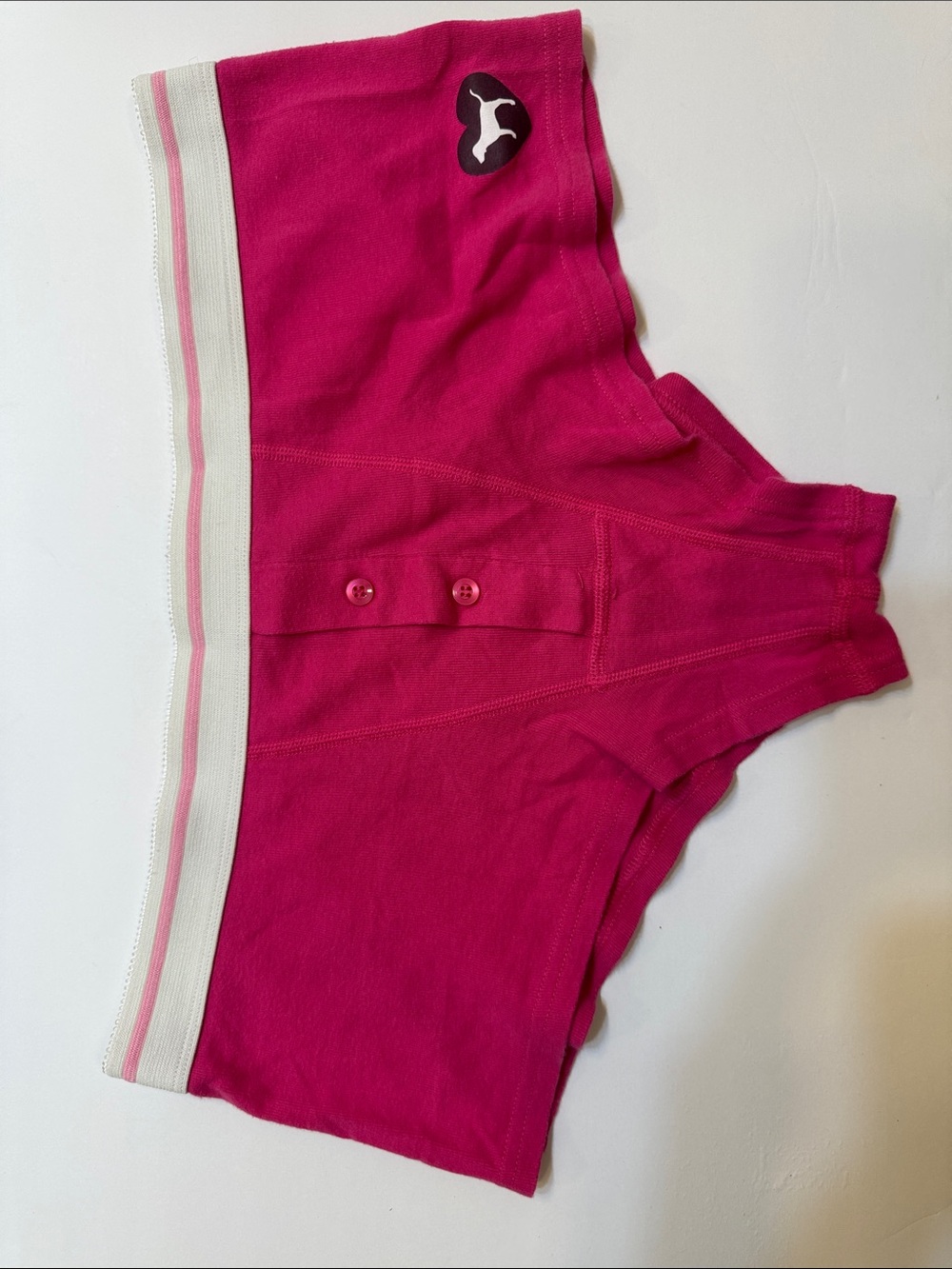 Victoria's Secret Hot Pink Cotton Boyshorts with Contrast Waistband - Picture 9 of 9